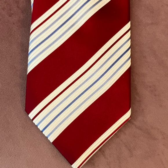 Donald Trump Signature Collection Men's Silk Tie Red & White Striped Stripe - Picture 4 of 8